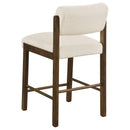  Coaster Furniture Kehoe 193939WAL Set of 2 Upholstered Counter Height Chair - Cream/Walnut IMAGE 4