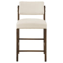  Coaster Furniture Kehoe 193939WAL Set of 2 Upholstered Counter Height Chair - Cream/Walnut IMAGE 5