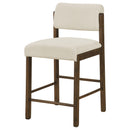  Coaster Furniture Kehoe 193939WAL Set of 2 Upholstered Counter Height Chair - Cream/Walnut IMAGE 7