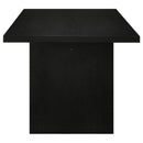  Coaster Furniture Decker 193951BLK 82-inch Rectangular Wood Dining Table - Black IMAGE 3