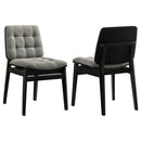  Coaster Furniture Redbridge 193962BLK Set of 2 Velvet Upholstered Side Chair - Grey/Black IMAGE 1