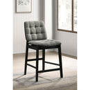 Coaster Furniture Redbridge 193969BLK Set of 2 Velvet Upholstered Counter Chair - Grey/Black IMAGE 2
