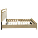  Coaster Furniture Hendricks 222651KE Eastern King Panel Headboard Platform Bed - Light Oak IMAGE 4