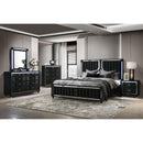  Coaster Furniture Ravenne 223191KE Velvet Upholstered Eastern King LED Panel Bed - Black IMAGE 10