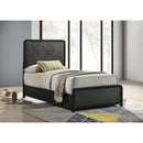  Coaster Furniture Cavelle 223661T 51-inch Upholstered Twin Panel Bed - Black IMAGE 2