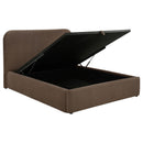  Coaster Furniture Anders 306037CHF Upholstered Full Storage Lift Platform Bed - Chocolate IMAGE 2