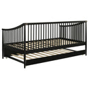  Coaster Furniture Delgado 310027 Windsor Twin Wood Daybed with Trundle - Black IMAGE 6
