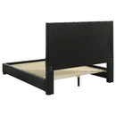  Coaster Furniture Medley 315911BLKQ Genuine Leather Queen Panel Platform Bed - Black IMAGE 5