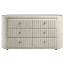  Coaster Furniture Sonya 360113 6-drawer Upholstered Bedroom Dresser - Ivory IMAGE 8