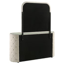  Coaster Furniture Sonya 360113M 6-drawer Upholstered Bedroom Dresser with Mirror - Ivory IMAGE 5