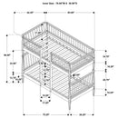  Coaster Furniture Abram 460061BLKT Windsor Twin Over Twin Wood Bunk Bed with Ladder - Black IMAGE 4