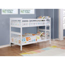  Coaster Furniture Chapman 460244N-SM Wood Twin Over Twin Bunk Bed with Mattress - White IMAGE 4