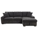  Coaster Furniture Pastrana 500359 Upholstered Sleeper Sectional Sofa RAF Chaise - Grey IMAGE 10
