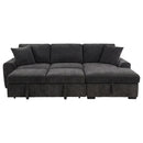  Coaster Furniture Pastrana 500359 Upholstered Sleeper Sectional Sofa RAF Chaise - Grey IMAGE 3