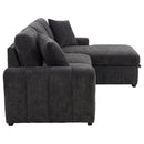  Coaster Furniture Pastrana 500359 Upholstered Sleeper Sectional Sofa RAF Chaise - Grey IMAGE 4