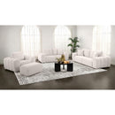  Coaster Furniture Burnett 504955 Chenille Upholstered Wide Arm Sofa - Ivory IMAGE 13