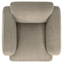  Coaster Furniture Dorset 509816 Fabric Upholstered Round Track Arm Accent Chair - Brown IMAGE 4