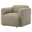  Coaster Furniture Dorset 509816 Fabric Upholstered Round Track Arm Accent Chair - Brown IMAGE 9