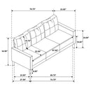  Coaster Furniture Bowen II 509971 Fabric Upholstered Track Arm Sofa - Rust IMAGE 12
