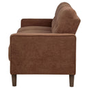  Coaster Furniture Bowen II 509971 Fabric Upholstered Track Arm Sofa - Rust IMAGE 2