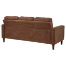  Coaster Furniture Bowen II 509971 Fabric Upholstered Track Arm Sofa - Rust IMAGE 6