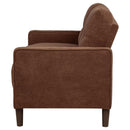  Coaster Furniture Bowen II 509972 Fabric Upholstered Track Arm Loveseat - Rust IMAGE 2