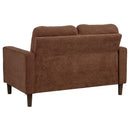  Coaster Furniture Bowen II 509972 Fabric Upholstered Track Arm Loveseat - Rust IMAGE 7