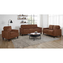  Coaster Furniture Bowen II 509972 Fabric Upholstered Track Arm Loveseat - Rust IMAGE 8
