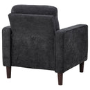  Coaster Furniture Bowen II 509983 Fabric Upholstered Track Arm Chair - Steel Grey IMAGE 6
