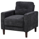  Coaster Furniture Bowen II 509983 Fabric Upholstered Track Arm Chair - Steel Grey IMAGE 8