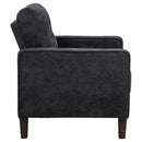  Coaster Furniture Bowen II 509983 Fabric Upholstered Track Arm Chair - Steel Grey IMAGE 9
