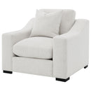  Coaster Furniture Ashlyn 552093 Fabric Upholstered Track Arm Accent Chair - Sand IMAGE 2