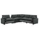  Coaster Furniture Collins 609530P-SET 6-piece Modular Power Reclining Sectional - Dark Grey IMAGE 2