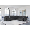  Coaster Furniture Collins 609530P-SET 6-piece Modular Power Reclining Sectional - Dark Grey IMAGE 4