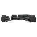  Coaster Furniture Collins 609530P-SET 6-piece Modular Power Reclining Sectional - Dark Grey IMAGE 5