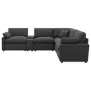  Coaster Furniture Collins 609530P-SET 6-piece Modular Power Reclining Sectional - Dark Grey IMAGE 6