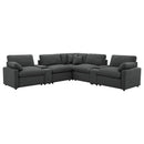  Coaster Furniture Collins 609530P-SETA 7-piece Modular Power Reclining Sectional - Dark Grey IMAGE 1