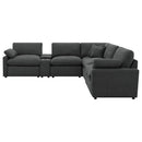  Coaster Furniture Collins 609530P-SETA 7-piece Modular Power Reclining Sectional - Dark Grey IMAGE 2