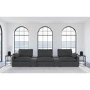  Coaster Furniture Collins 609531PT 5-Piece Power Reclining Home Theater Seating - Dark Grey IMAGE 2