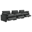  Coaster Furniture Collins 609531PT 5-Piece Power Reclining Home Theater Seating - Dark Grey IMAGE 9