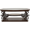  Coaster Furniture Laney 702448-S3 3-piece Glass Top Coffee and End Table Set - Dark Merlot IMAGE 6