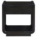  Coaster Furniture Leandro 704637 1-drawer Wood Occasional End Table - Burnished Black IMAGE 11