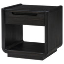  Coaster Furniture Leandro 704637 1-drawer Wood Occasional End Table - Burnished Black IMAGE 3