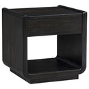  Coaster Furniture Leandro 704637 1-drawer Wood Occasional End Table - Burnished Black IMAGE 8