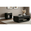  Coaster Furniture Leandro 704638-S2 2-piece Wood Coffee and End Table Set - Burnished Black IMAGE 2