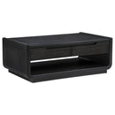  Coaster Furniture Leandro 704638-S3 3-piece Wood Coffee and End Table Set - Burnished Black IMAGE 6