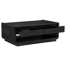  Coaster Furniture Leandro 704638-S3 3-piece Wood Coffee and End Table Set - Burnished Black IMAGE 8