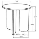  Coaster Furniture Jenna 706168-S3 3-piece Round Marble Top Coffee Table Set - Brown IMAGE 9