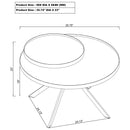  Coaster Furniture Briggs 706258-S2 2-piece Round Coffee and End Table Set - White IMAGE 8