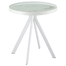  Coaster Furniture Briggs 706258-S3 3-piece Round Coffee and End Table Set - White IMAGE 10